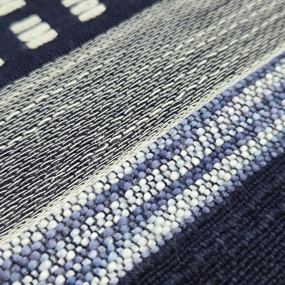 NWT J. Crew Cotton Scarf Navy & White - Picture 9 of 12